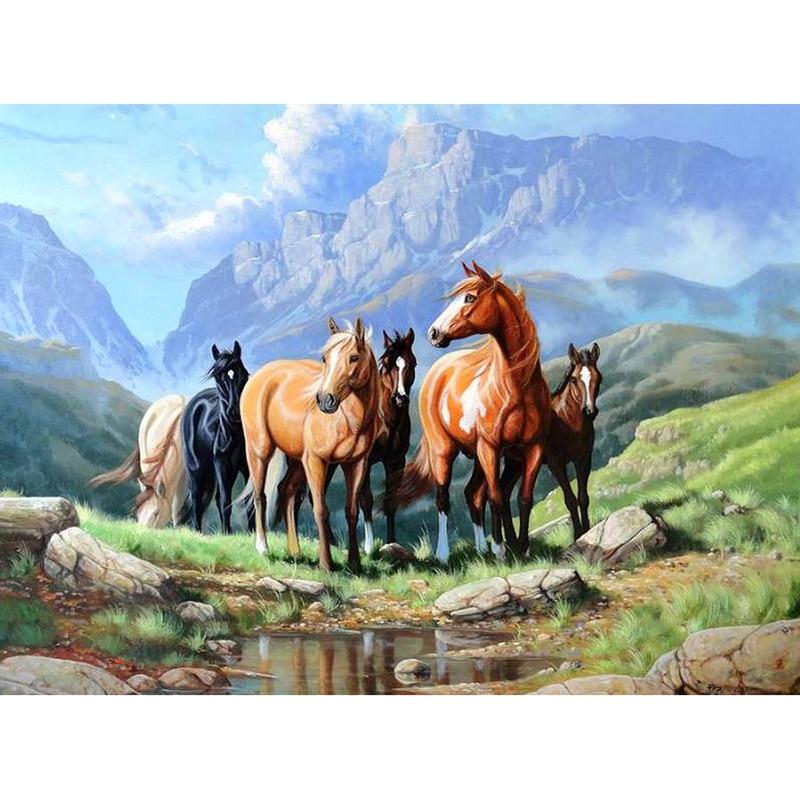 F&S Diamond Painting Store Horse On The Grass
