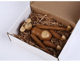 Nordic Denmark Craft Arts Monkey Solid Teak Wood Joint Figurines