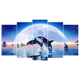 F&S Diamond Painting Store Moonlight with Dolphin 5-Li¨¨ge