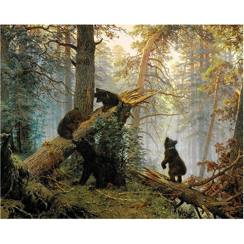 F&S Diamond Painting Store Bears in Forest