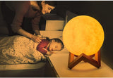 3D Print Moon Led Lamp Bulb Touch Switch