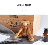 Nordic Denmark Craft Arts Monkey Solid Teak Wood Joint Figurines