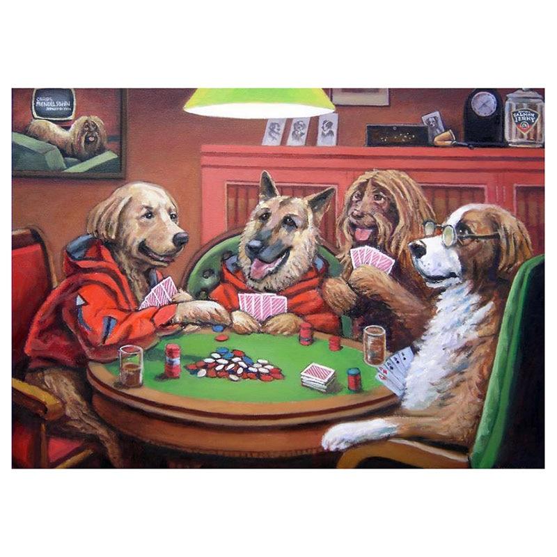 F&S Diamond Painting Store Dogs with Playing Cards