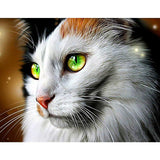 F&S Diamond Painting Store Cat with Green Eyes