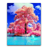 F&S Diamond Painting Store Cherry Blossoms Tree River