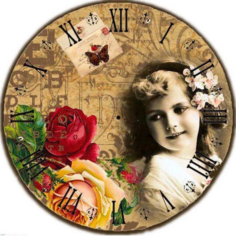 F&S Diamond Painting Store Little Girl Clock