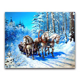 F&S Diamond Painting Store Three Horses In The Snow