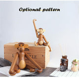 Nordic Denmark Craft Arts Monkey Solid Teak Wood Joint Figurines