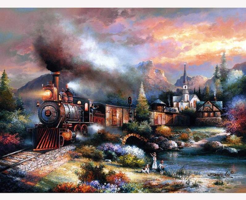 F&S Diamond Painting Store Train Nature