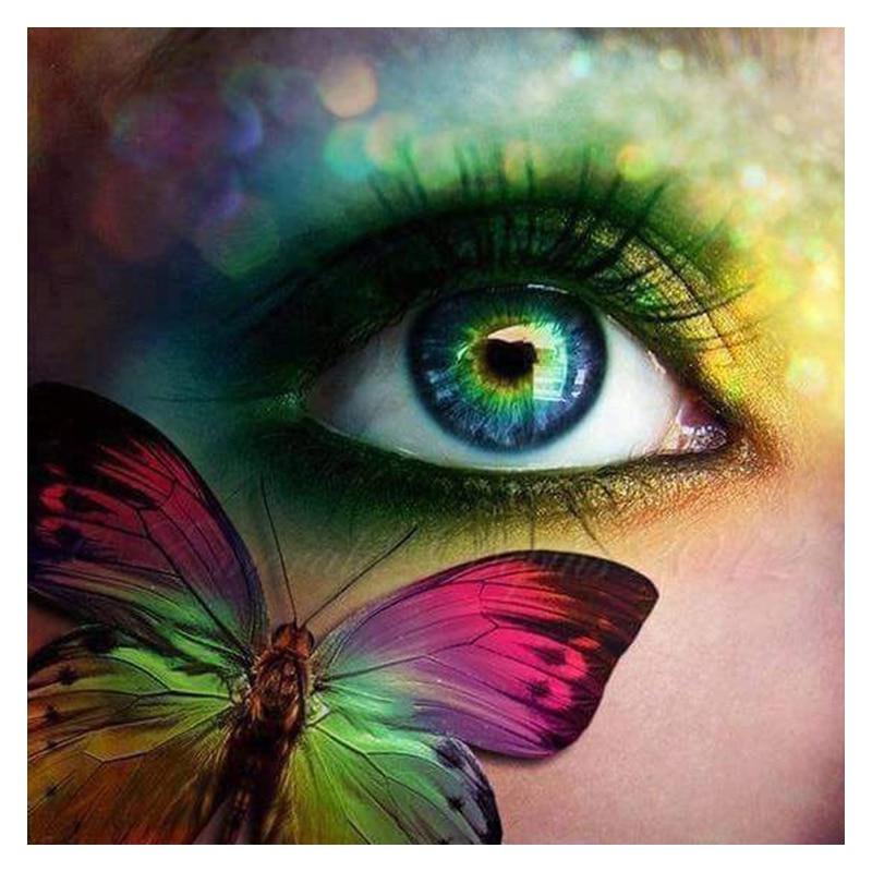 F&S Diamond Painting Store Beautiful Eye and Butterfly