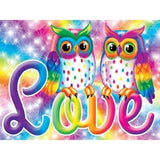 F&S Diamond Painting Store Colorful Love Owl