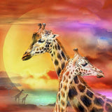 F&S Diamond Painting Store Giraffe Sunset