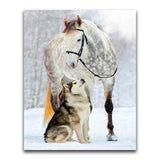 F&S Diamond Painting Store Snow Horse Wolf