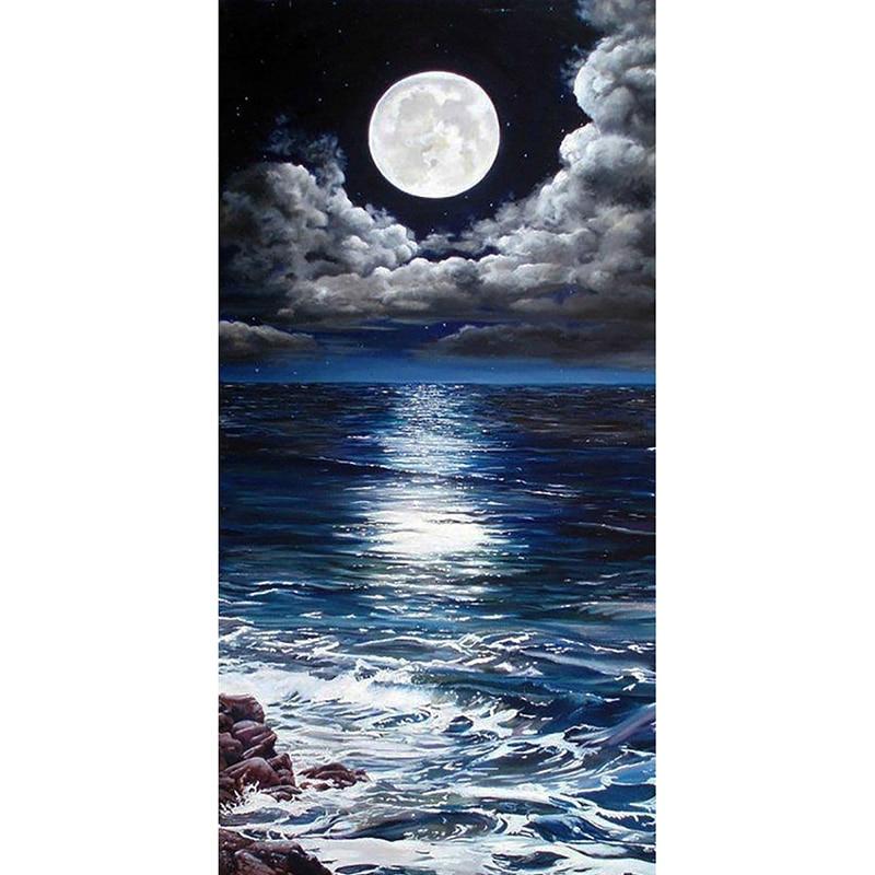 F&S Diamond Painting Store Moon Sea Landscape