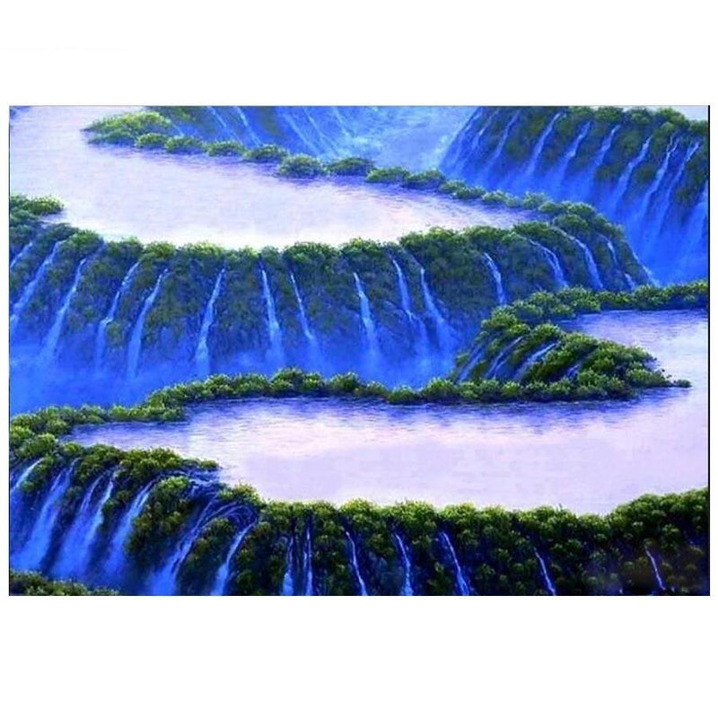 F&S Diamond Painting Store Blue Waterfall
