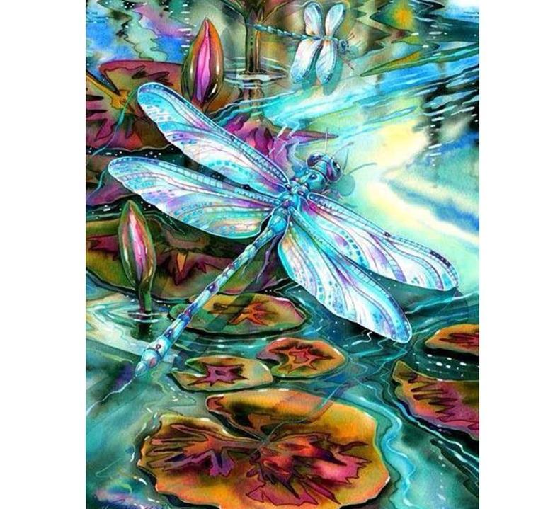 F&S Diamond Painting Store Colorful Dragonfly