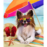 F&S Diamond Painting Store Dog on the Beach