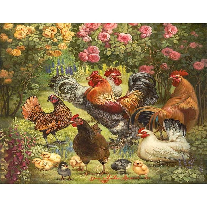 F&S Diamond Painting Store Chickens in Park