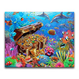 F&S Diamond Painting Store Treasure chest with Dolphins