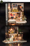 Assemble DIY Doll House With Furniture Dust Cover LED