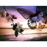 F&S Diamond Painting Store Butterflies and Flowers at Sunset
