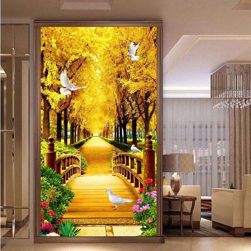 F&S Diamond Painting Store The Golden Forest with Pigeons