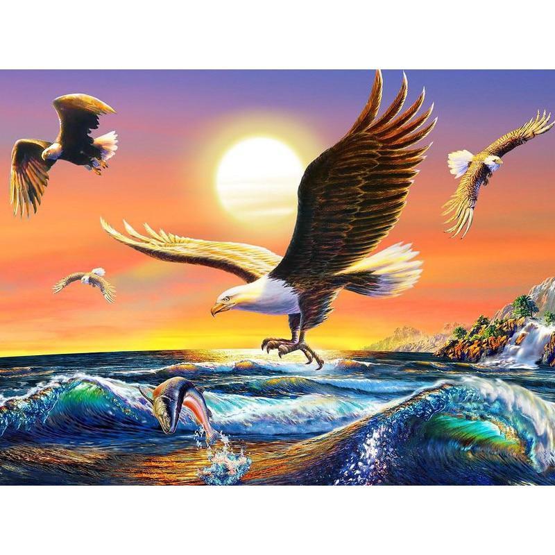 F&S Diamond Painting Store Eagle Catching Fish