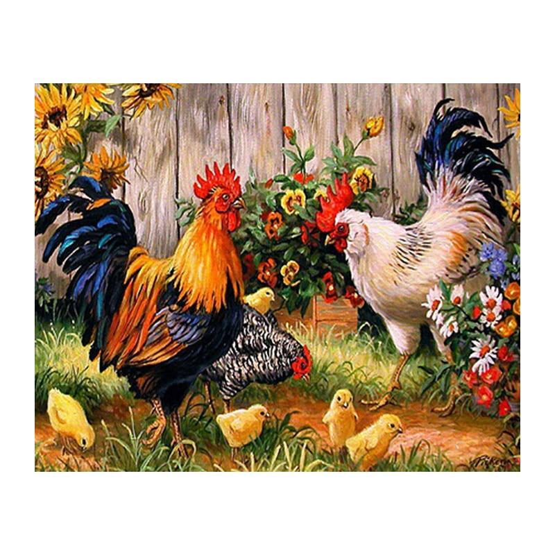 F&S Diamond Painting Store Chickens In The Garden