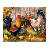 F&S Diamond Painting Store Chickens In The Garden