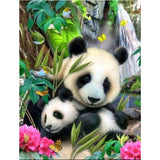 F&S Diamond Painting Store Panda And Leaves