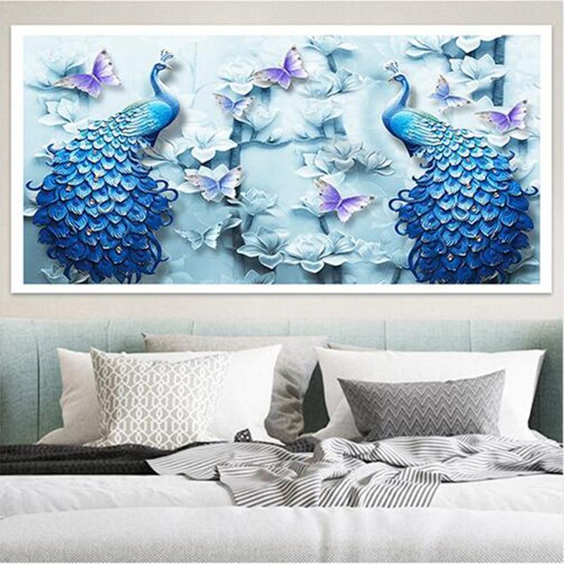 F&S Diamond Painting Store Two Peacocks with Butterflies