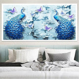 F&S Diamond Painting Store Two Peacocks with Butterflies