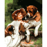 F&S Diamond Painting Store Girl Holding A Puppy