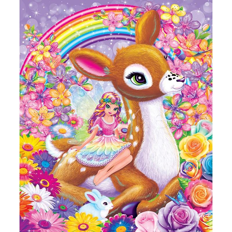 F&S Diamond Painting Store Cartoon Rainbow Deer