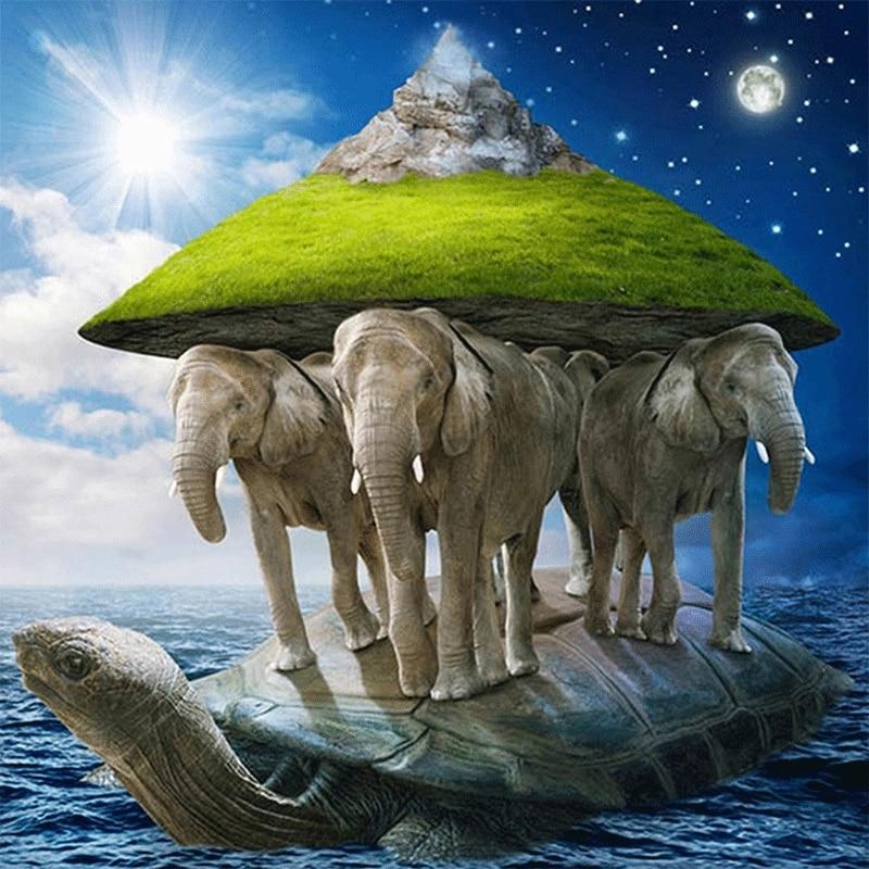 F&S Diamond Painting Store Turtle with Elephants