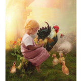 F&S Diamond Painting Store A Girl With Chickens And Ducks