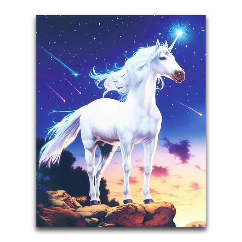 F&S Diamond Painting Store Unicorn White Horse