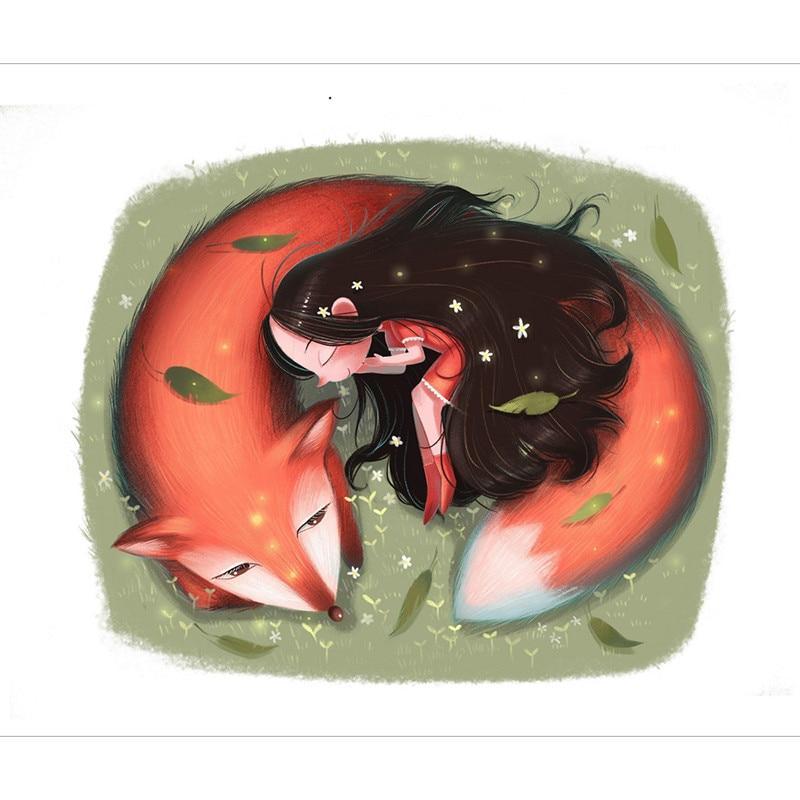 F&S Diamond Painting Store Cute Fox And Girl
