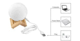 3D Print Moon Led Lamp Bulb Touch Switch