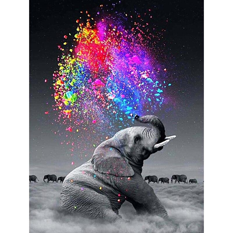 F&S Diamond Painting Store Elephants And Rainbow