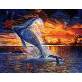 F&S Diamond Painting Store Beautiful Sunset Whale