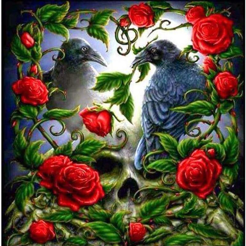 F&S Diamond Painting Store Crow And Skull
