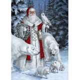 F&S Diamond Painting Store Santa and Wolves