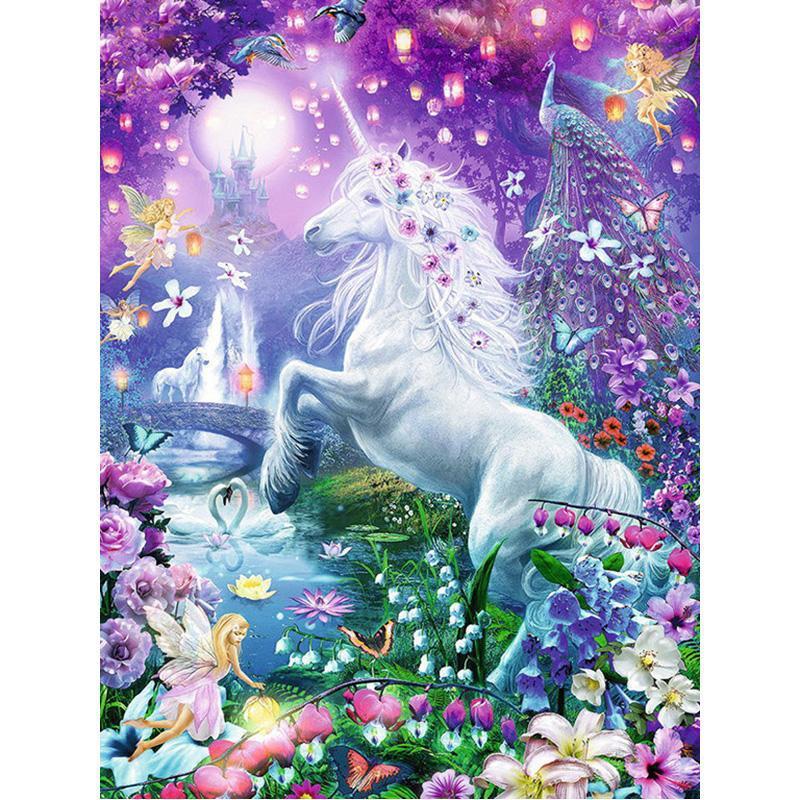 F&S Diamond Painting Store Flower Fairy And Unicorn