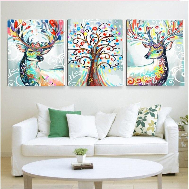 F&S Diamond Painting Store Colorful Painted Deer 3 Li¨¨ge