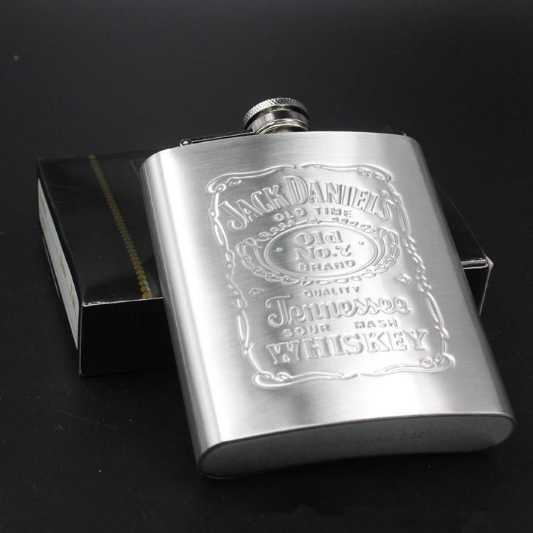 Portable stainless steel hip flask flagon
