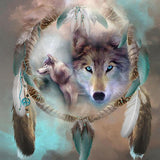 F&S Diamond Painting Store Wolf & Dreamcatcher