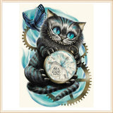 F&S Diamond Painting Store Cat Clock