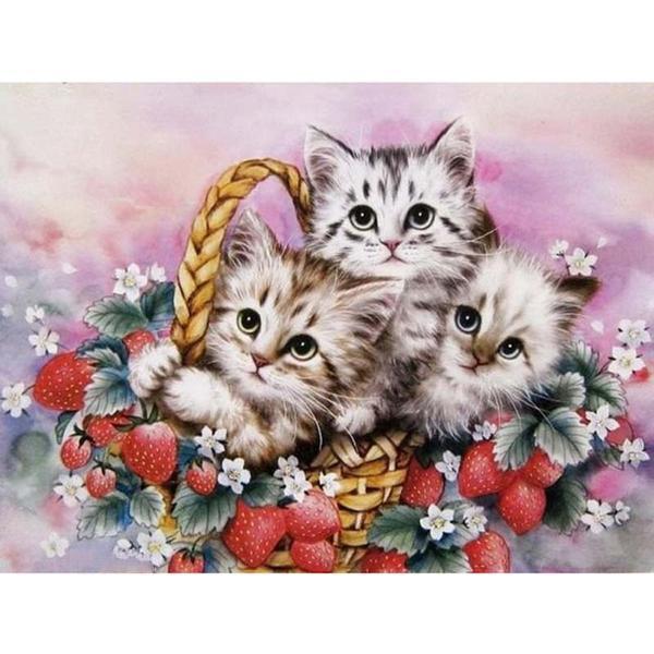 F&S Diamond Painting Store Kittens in Basket