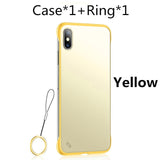 KoisAcase Frameless clear Matte Hard Phone Case For Samsung S8 S9 S10 Plus Lite Note 8 9 10 A50 A60 A70 A80 With Finger Ring